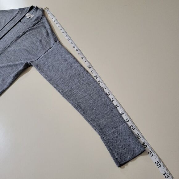 Ann Taylor LOFT Gray Open Cardigan Sweater - Picture 8 of 13